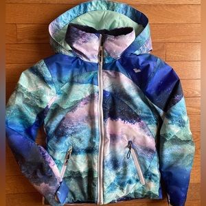 Girls teen 6-7 Obermeyer winter ski coat interior zipper pocket some minor tears